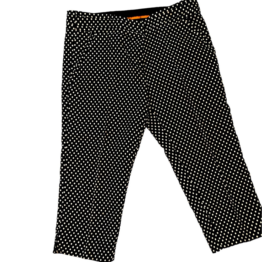Tory Burch Polka Dot Crop Pants Women’s Size 6 Navy Blue